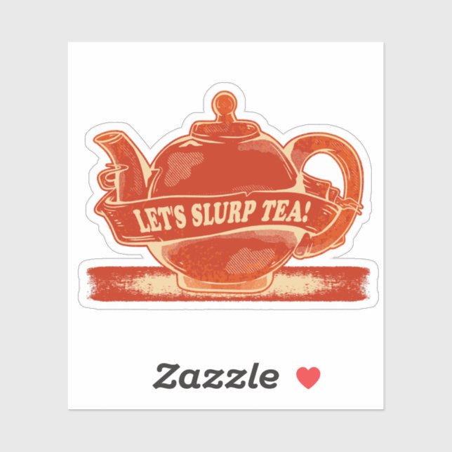 Teapot Funny Drinking Tee Aufkleber (Blatt)