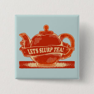 Teapot Funny Drinking Tee Button