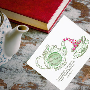 Teapot Grace and Segen Inspiration Postkarte