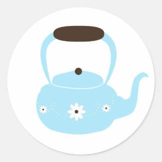 Teapot-Koordination von Umschlag Aufklebern Runder Aufkleber