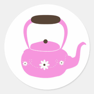 Teapot-Koordination von Umschlag Aufklebern Runder Aufkleber