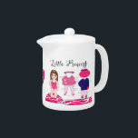 Teapot "Little Princess"<br><div class="desc">Weitere lustige Designs und Produkte mit DIVAtude,  erstellt von Lady Denise,  unter www.zazzle.com/LadyDenise</div>