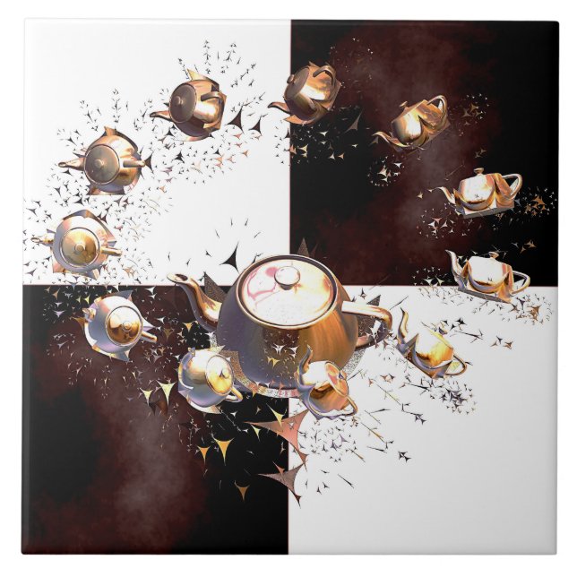 Teapot-Party Fliese (Vorderseite)