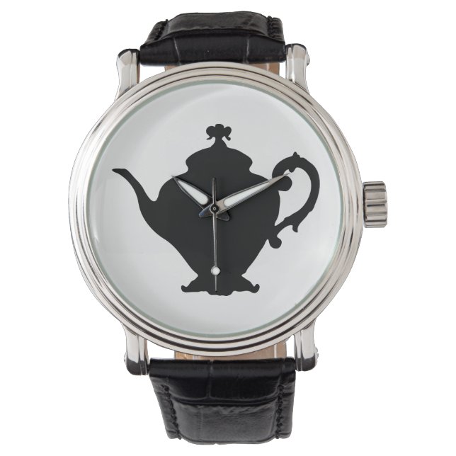 Teapot Silhouette Armbanduhr (Vorderseite)