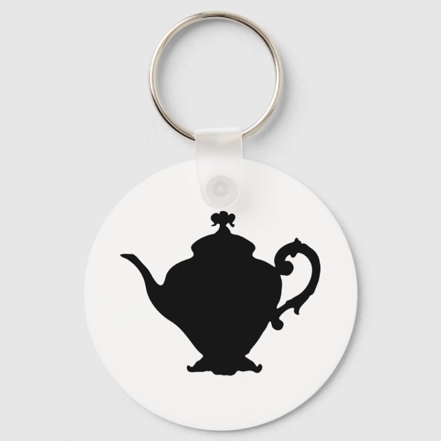 Teapot Silhouette Schlüsselanhänger (Vorderseite)