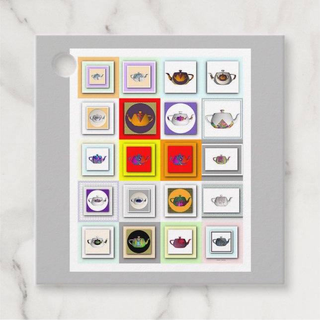 Teapot Wiederholung Geschenkanhänger (Vorderseite)