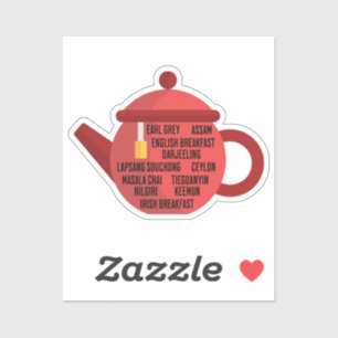 Teapot zum Besten Schwarzen Tee Aufkleber