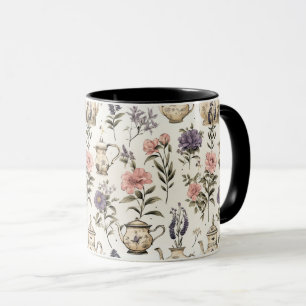 Teapots Garden Blume Muster Tasse
