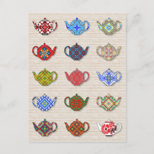 Teapots Postkarte