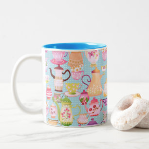 Teapots und Cups Blue Zweifarbige Tasse