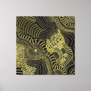 Tear Across Dotted Line - Aboriginal-Grafik Leinwanddruck