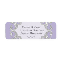 Tear Drop Lace, Lavendel Matching Address Labels