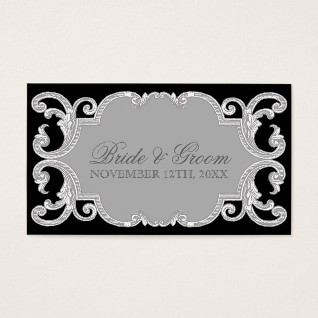 Tear Drop Lace, Schwarz und Weiß Gefallen Geschenk (Vorderseite)