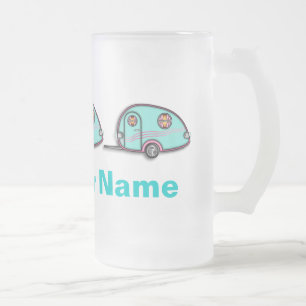 Tear Drop RV Wohnwagen-Milchglasmug oder -krüge Mattglas Bierglas