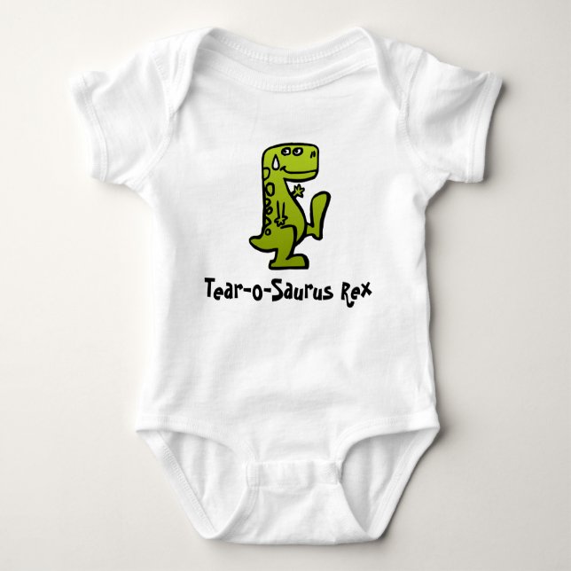 Tear-o-Saurus Rex Charm Baby Strampler (Vorderseite)