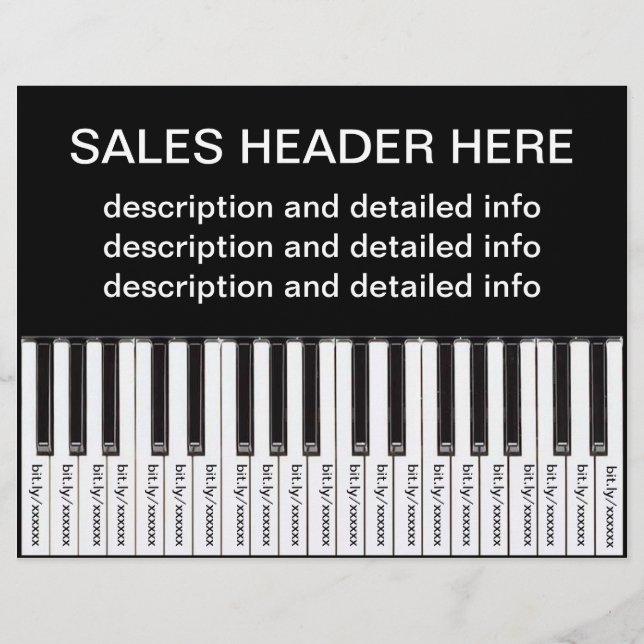 Tear-Off Advertising Flyer Personalized Keyboard (Vorne)