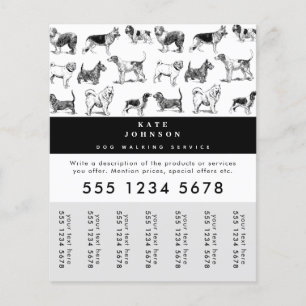 Tear-Off-Tags für Hunde Walker Grooming Dog Traine Flyer
