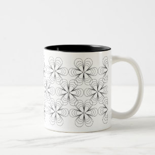 Teardrop blüht Tasse im schwarzen Anschlag