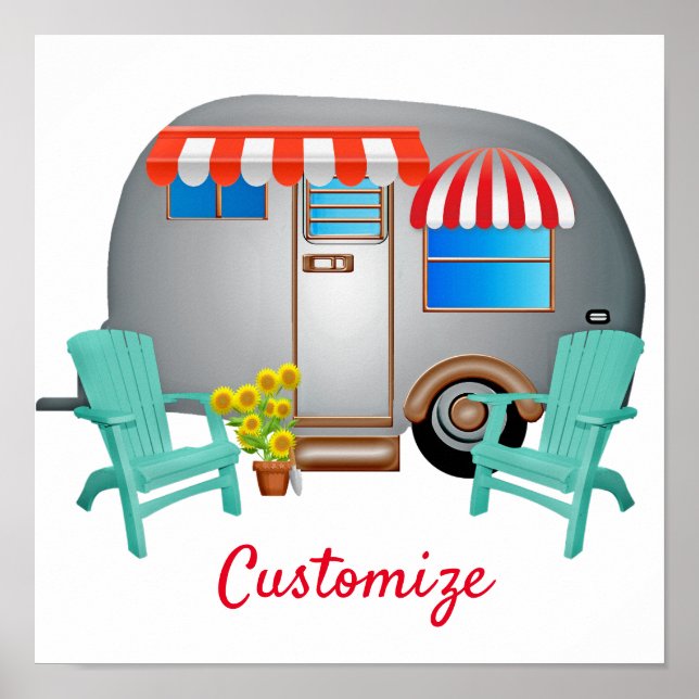 Teardrop Caravan Camper Thunder_Cove Poster (Vorne)