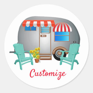 Teardrop Caravan Camper Thunder_Cove Runder Aufkleber