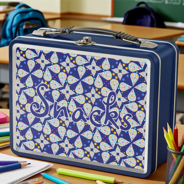 Teardrop Custom Snack Metall Brotdose (For snackers who like to stand out. School, office or play, it fits anywhere.)