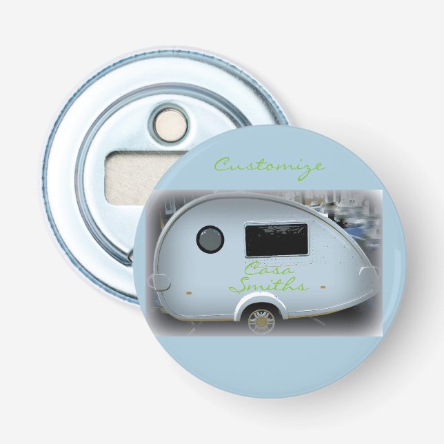 Teardrop Sinti und Roma Caravan Flaschenöffner (Vorderseite)