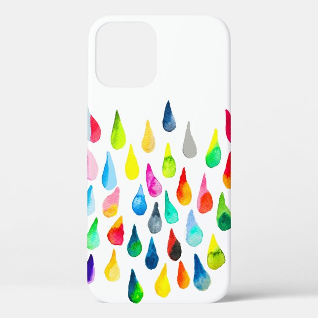 Teardrops Aquarell farbenfroh whimsical Case-Mate iPhone Hülle (Rückseite)