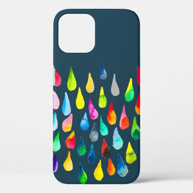 Teardrops Aquarell farbenfroh whimsical Case-Mate iPhone Hülle (Rückseite)