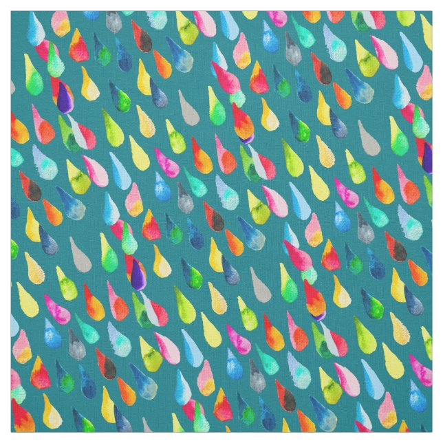 Teardrops Aquarell farbenfroh whimsical Stoff (Muster)