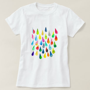 Teardrops Aquarell farbenfroh whimsical T-Shirt
