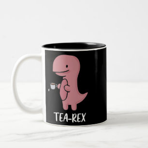 TeaRex Niedlich TRex Dinosaurier Kawaii Funny Dino Zweifarbige Tasse
