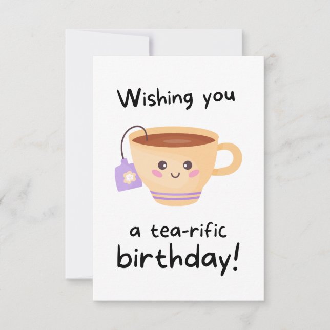 Tearific Pun Funny Birthday Card Karte (Vorderseite)