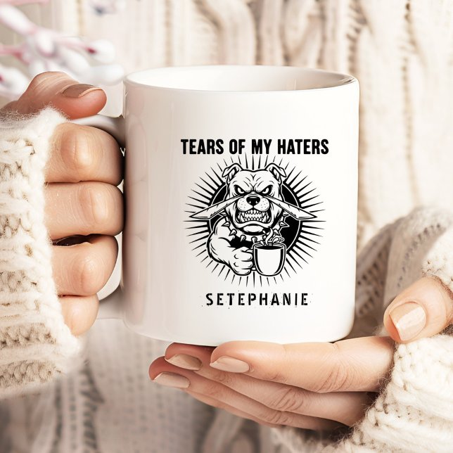 Tears Of My Haters Mug, Funny Bulldog Mug, Haters  Jumbo-Tasse (Von Creator hochgeladen)