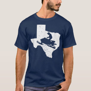 Teas Map Snowmobile Reiten Wintersportmobil T-Shirt
