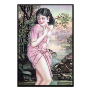 Tease in Stream Oasis von Shanghai China Girl Fotodruck