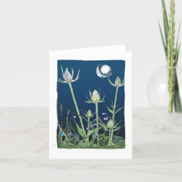 Teasellen und der Mond Feiertagskarte