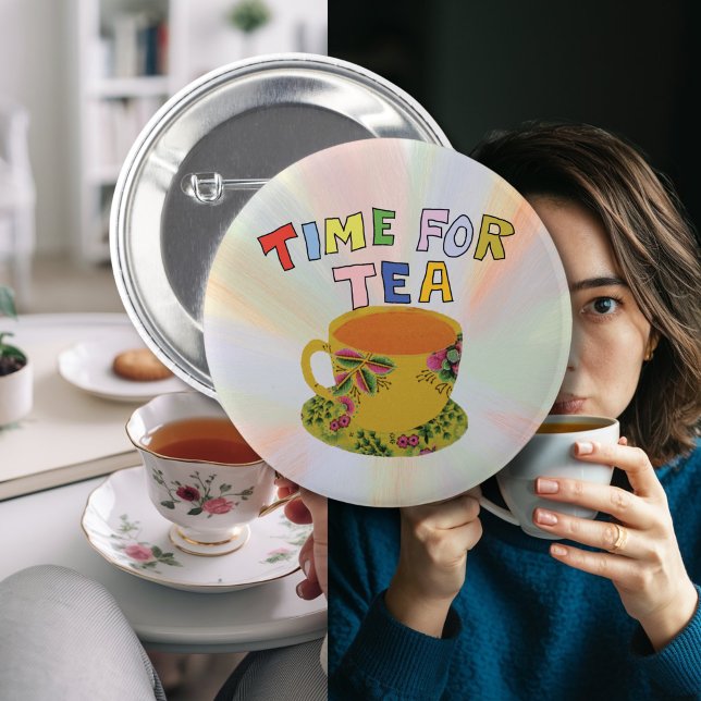 Teatime für eine Kaffeepause Button (Von Creator hochgeladen)