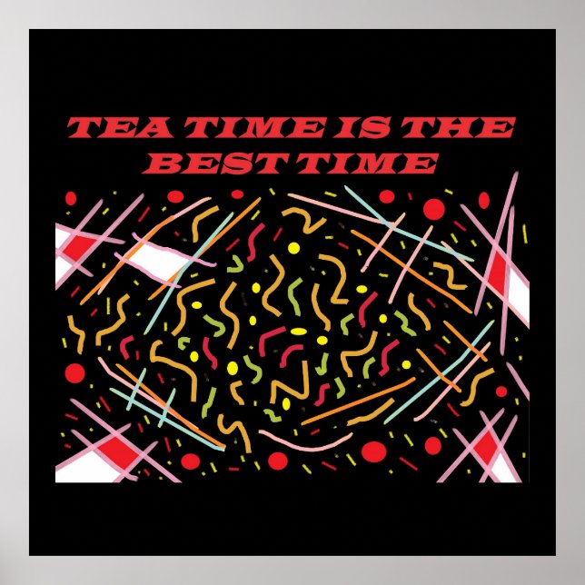 Teatime ist der beste Zeitkunst Design Leinwand Pr Poster (Vorne)