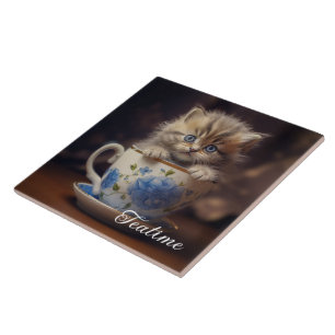 Teatime Kitten Fliese