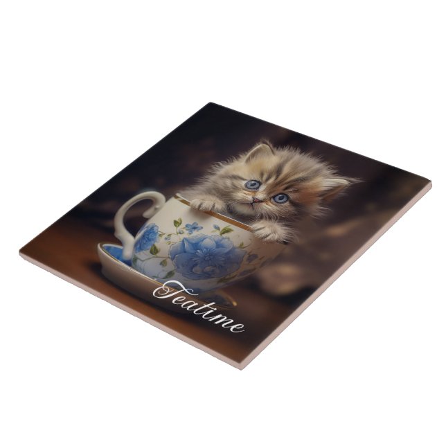 Teatime Kitten Fliese (Seite)