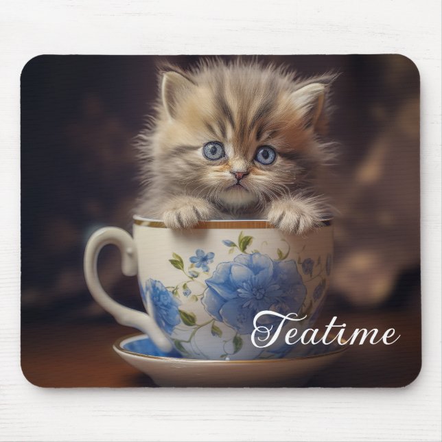 Teatime Kitten Mousepad (Vorne)