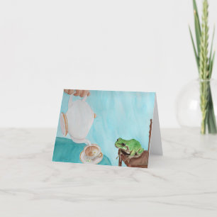 Teatime mit Frederick: Grußkarte 4"x5.6" Feiertagskarte