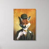 Teatime Mr Fox Canvas Print