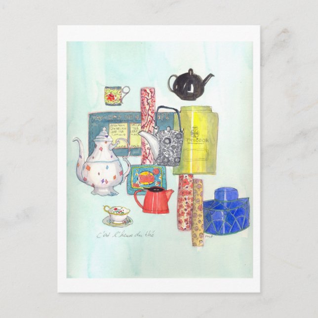 Teatime Postkarte (Vorderseite)