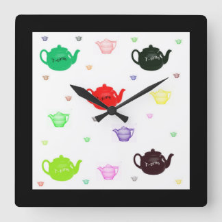 "Teatime Teapot Clock"* Quadratische Wanduhr