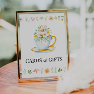 Teatime Whimsical Wildflower Karten & Geschenke Sc Poster