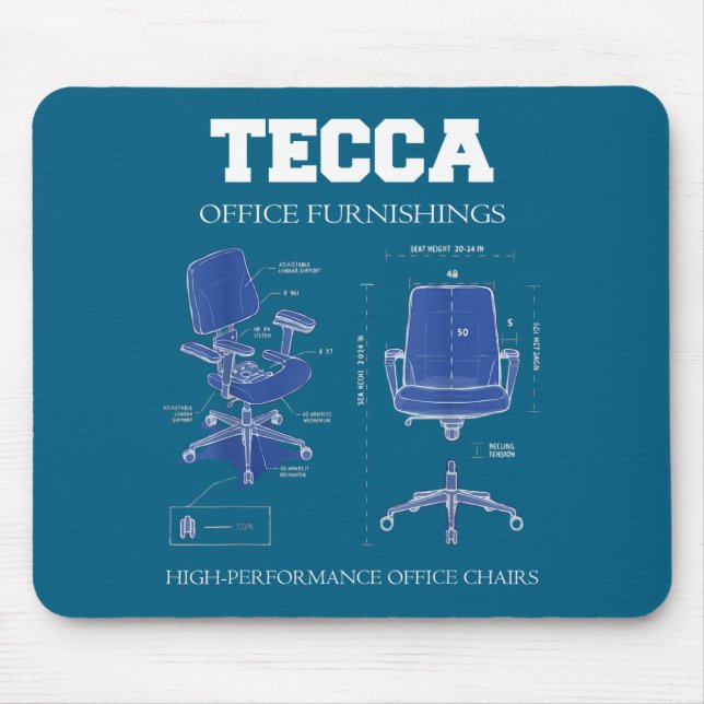 Tecca Office Möbel - Hochleistungs-Stühle Mousepad (Vorne)