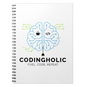 Tech Brain Code-Notizbuch für Programmierer Notizblock