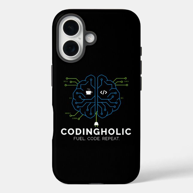 Tech Brain Coding Für Programmierer & Coder Case-Mate iPhone Hülle (Rückseite)