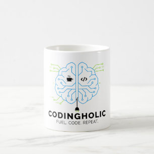 Tech Brain Coding Tasse für Programmierer & Coder